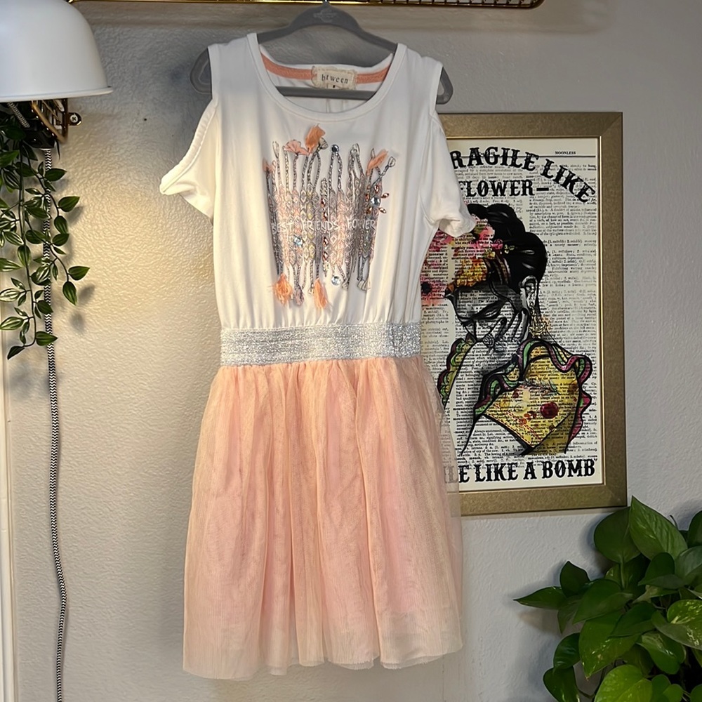 Cold shoulder girls dress